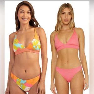 Trina Turk Playa De Flor Reversible Set - Bikini top w/matching bottom $156 NWT